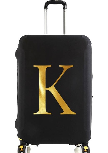 8 Harf K Stili M Beden Bavul Kılıfı Valiz Koruyucu Kapak Mektup Ad Desen Seyahat Aksesuarları Elastik Bagaj Toz Kapağı Bavul Uygula (Yurt Dışından)