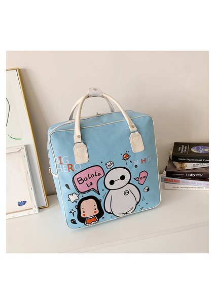 No.3 Tarzı 2021 Bayan Seyahat Çantaları Kadınlar Büyük Kapasite Su Geçirmez Yüzme Çantası Çizgi Film Baskılı Valiz Casual Seyahat Çantası Pu Deri (Yurt Dışından) modelleri