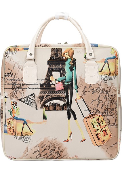 No.3 Tarzı 2021 Bayan Seyahat Çantaları Kadınlar Büyük Kapasite Su Geçirmez Yüzme Çantası Çizgi Film Baskılı Valiz Casual Seyahat Çantası Pu Deri (Yurt Dışından) indirimleri