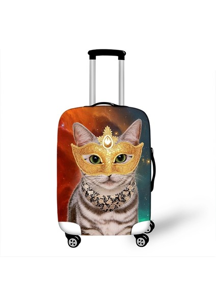 XTMJM03 Stili Xl Beden Ev Kedisi Bavul Koruyucu Örtüsü Su Geçirmez Valiz Kılıfı Kadınlar 3D Baskı Seyahat Aksesuarları Toz Yağmurluk Bavul Koruyucu Örtü -Amac: (Yurt Dışından)