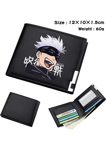 XQZS210527 32 Stili Japon Anime Çizgi Film Cüzdanı Jujutsu Kaisen Cüzdan Kısa Cüzdan Kart Tutucu ile (Yurt Dışından) indirimleri
