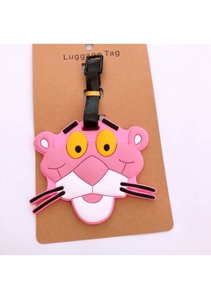 Stili Temizle Pembe Panter Anime Seyahat Aksesuarları Bagaj Etiketi Valiz Kimlik Taşınabilir Etiket Tutucu Bagaj Etiketleri Hediyelik Yeni (Yurt Dışından)