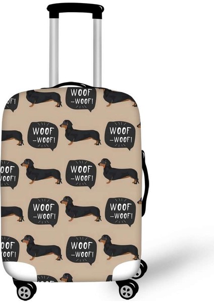ZLH2674F26 Stili L Beden Twoheartsgirl Yıkanabilir Bavul Kılıfı Sevimli Dachshund Köpek Seyahat Bavul Koruyucu 18 Ila 32 Inç Bagajın Üzerine Uygun Fermuar Kapanışı (Yurt Dışından)