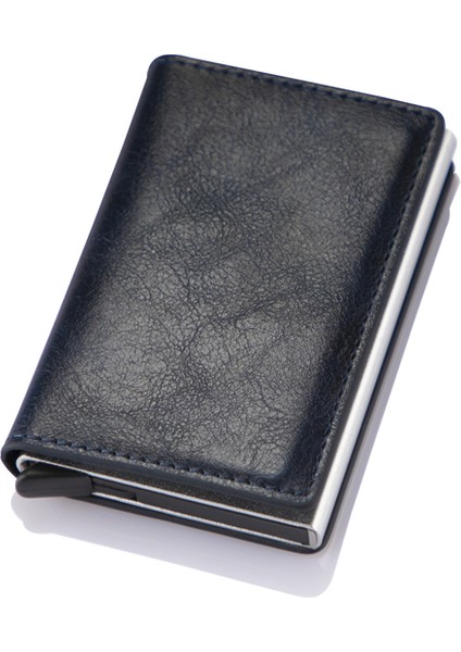 Siyah 04 Stili Yeni Erkek Kadın Akıllı Cüzdan Kredi Banka Kartı Tutucu Moda Cüzdan Alüminyum Alaşımı Iş Günlük Mini Cüzdan Pu Cüzdan (Yurt Dışından) fırsatları