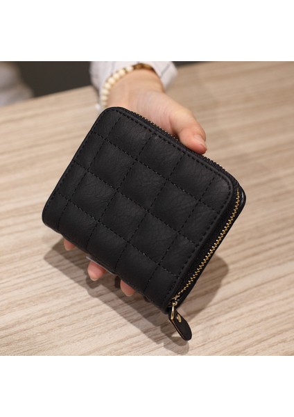 Siyah Stil Kadın Cüzdan Fermuar ve Tokalı Sevimli Cüzdan Öğrenci Küçük Pu Cüzdan Bozuk Para Cüzdanı Moda Kadın Kart Çantası Için Kadın Cartera Mujer (Yurt Dışından)