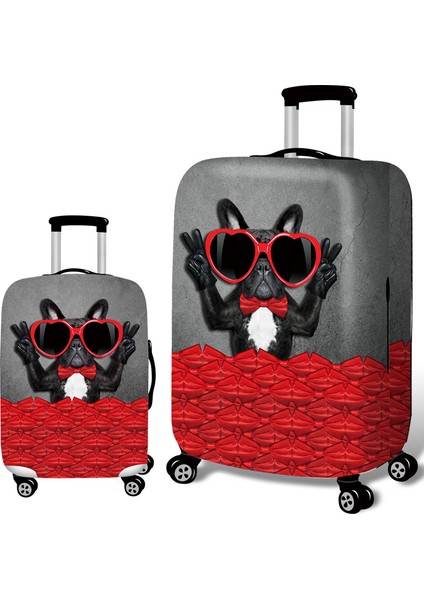 K Tarzı S Beden Bulldog Desenli Seyahat Aksesuarları Valiz Kılıfı Çanta Koruma Bagaj Tozu Kapak Esnek Kumaşlar Gövde Set Kılıflar Için (Yurt Dışından) fırsatları