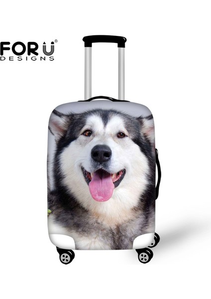 CA5014 Stili S Beden Forudesıgns Seyahat Valizi Kılıfı Sevimli Husky Köpek Baskılı Seyahat Kılıfı Toz Geçirmez Elastik Toz Geçirmez Bavul Kılıfı Kapakları (Yurt Dışından) fiyatları