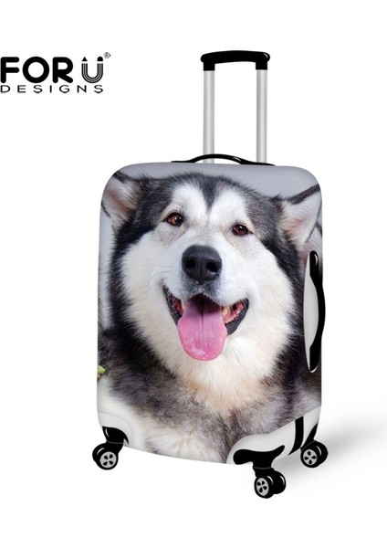 CA5014 Stili S Beden Forudesıgns Seyahat Valizi Kılıfı Sevimli Husky Köpek Baskılı Seyahat Kılıfı Toz Geçirmez Elastik Toz Geçirmez Bavul Kılıfı Kapakları (Yurt Dışından) modelleri