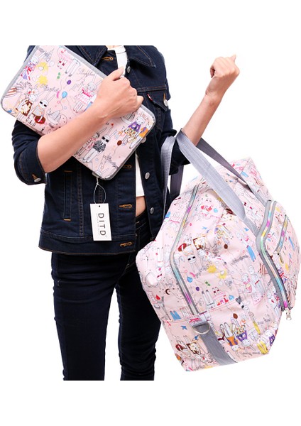 Donanma Alpace Stili Yeni Gelenler Günlük Seyahat Çantaları Taşınabilir Katlanabilir Omuz Çantası Tekerlekli Çanta Sac A Main Renkli Büyük Kapasiteli Su Geçirmez Çantalar (Yurt Dışından) fiyatları