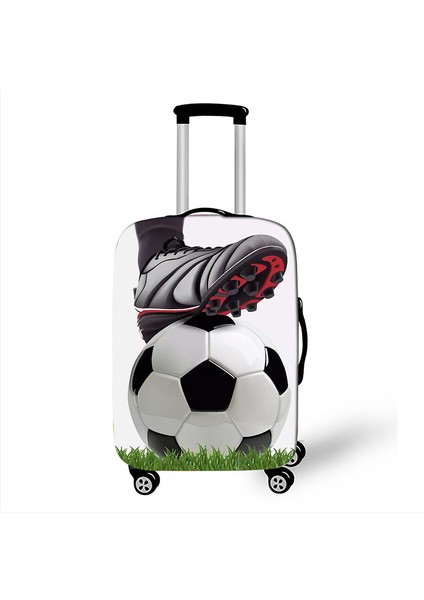 XT-ZQ11 Stili S Beden Sporcu Valiz Korumalı Kılıf Seyahat Valiz Kapağı Futbol Lastikli Bavul Kılıfı Toz Geçirmez Seyahat Aksesuarı (Yurt Dışından)