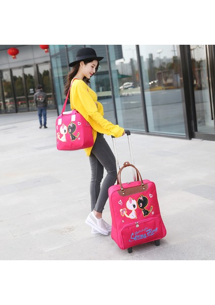 Siyah-S Tarzı Moda Kadın Tekerlekli Bavul Seyahat El sı El ı El sı Seyahat sı Tekerlekli Bavul Amac: Türkçe Olarak Yukarıdaki Başlığı E-Ticaret Ürün Başlığına Dönüştürün. (Yurt Dışından) modelleri