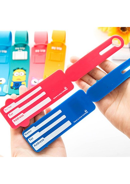 Cr-01 Stili Sevimli Silikon Bagaj Etiketi Sırt Çantası Etiketi Biniş Kartı Bagaj Aksesuarları Etiketi - Türkçe (Yurt Dışından) modelleri