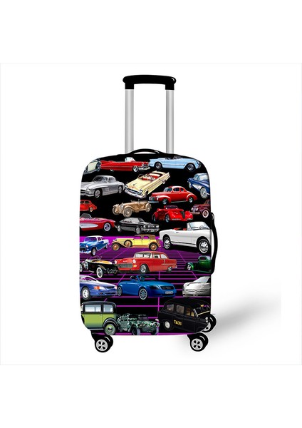 PXTCAR06 Stili L Beden Seyahat Için Moda Araba Uçak Baskılı Bavul Kılıfı Anti-Toz Valiz Koruyucu Kapak Bagaj Trolley Kılıf Kapağı (Yurt Dışından)
