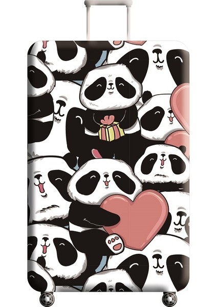 Bagaj Kapağı Stili S Beden Panda Desenli Seyahat Aksesuarları Için Uygun Valiz Kılıfı Kılıfı Valiz Kapağı (Yurt Dışından)