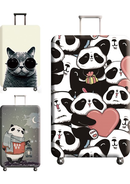 Bagaj Kapağı Stili S Beden Panda Desenli Seyahat Aksesuarları Için Uygun Valiz Kılıfı Kılıfı Valiz Kapağı (Yurt Dışından) fiyatları