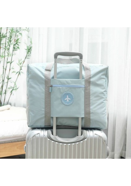 Yeşil Stil Naylon Katlanabilir Yeni Seyahat Çantaları Unisex Büyük Kapasiteli Bagaj Kadın Suya Dayanıklı El Çantaları Erkek Seyahat Çantaları Üst Çanta (Yurt Dışından) modelleri