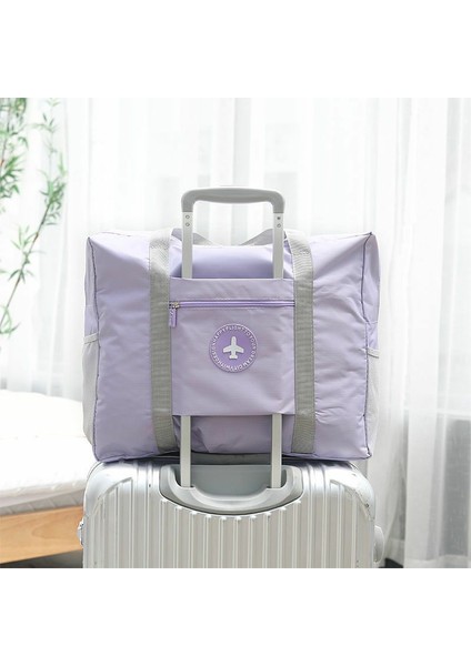 Yeşil Stil Naylon Katlanabilir Yeni Seyahat Çantaları Unisex Büyük Kapasiteli Bagaj Kadın Suya Dayanıklı El Çantaları Erkek Seyahat Çantaları Üst Çanta (Yurt Dışından) fırsatları