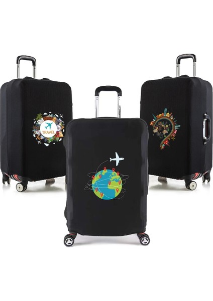 1SEYAHAT005 Stili M Beden 2022 Yeni Kalın Elastik Dünya Haritası Valiz Koruyucu Kılıf Seyahat Kılıfları Aksesuarları Için Inç Bagaj Bavul Kapağı Tekerlekli Kapaklar (Yurt Dışından) fırsatları