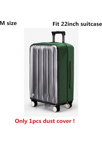 M Yeşil Stil Pvc Şeffaf Koruyucu Toz Kapağı Valiz Elastik Su Geçirmez Seyahat Bavulu Yağmurluk Çantaları Seyahat Bavul Aksesuarları Ürünü (Yurt Dışından)