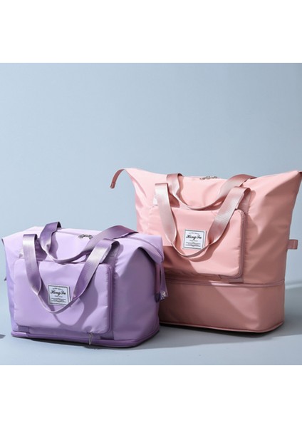 Siyah Stil Büyük Kapasiteli Katlanabilir Seyahat Valizi Su Geçirmez Spor Kadınlar Spor Çantaları Omuz Çantası Kadın Eğitim Seyahat Taşıma Saplı Çanta (Yurt Dışından) fiyatları