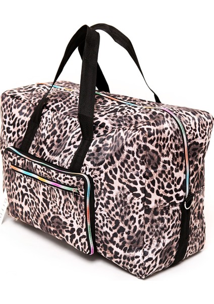 Leopar Tarzı Yeni Gelenler Günlük Seyahat Çantaları Taşınabilir Katlanabilir Omuz Çantası Tekerlekli Çanta Sac A Main Renkli Büyük Kapasiteli Su Geçirmez Çantalar (Yurt Dışından)