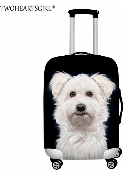 Z5711F26 Stili L Beden Twoheartsgırl Sevimli Hayvan Köpek Baskılı Valiz Toz Kapakları Seyahat Valizi Kılıfı Bagaj Kılıfı Koruyucu (Yurt Dışından)