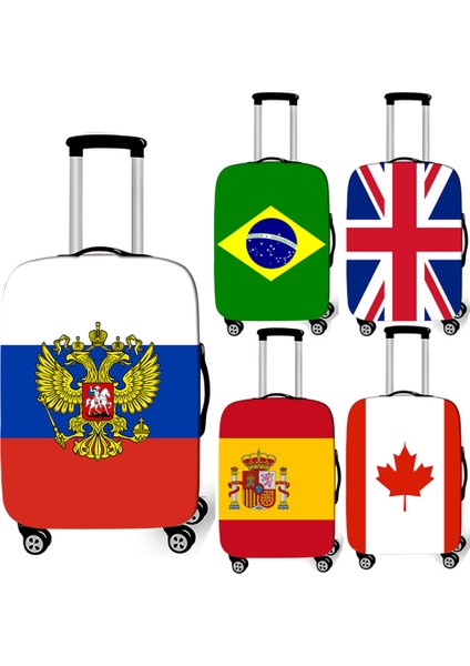 PXTFLAG02 Stili S Beden Rusya Ispanya Ingiltere Ulusal Bayrak Baskılı Seyahat Anti-Toz Valiz Kılıfı (Yurt Dışından) fiyatları