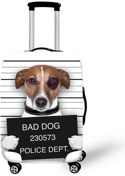 PXTDOG04 Stili L Beden Köpek Desenli Valiz Kılıfı Elastik Bagaj Kılıfı Su Geçirmez Toz Geçirmez Seyahat Aksesuarları Bagaj Kılıfı Seyahat Bavulu Kılıfı (Yurt Dışından) modelleri