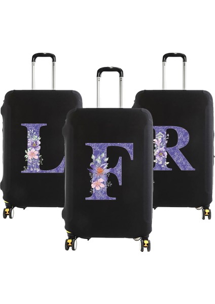 8mor Çiçek R Stili S Beden Valiz Kılıfı Bavul Koruyucu Kapak Mor Çiçek Harf Isim Desen Seyahat Elastik Valiz Toz Kapağı Uygula Valiz (Yurt Dışından) modelleri