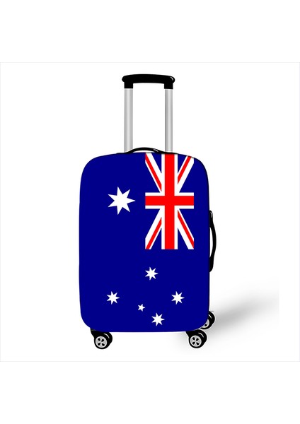 PXTGQ55 Stili M Beden Rusya Ispanya Ingiltere Ulusal Bayrak Baskılı Seyahat Anti-Toz Valiz Kılıfı (Yurt Dışından)