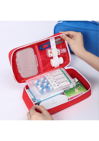 Mavi Stil Taşınabilir Paketleme Ilk Yardım Kiti Acil Tıbbi Çanta Depolama Kılıfı Su Geçirmez Araba Kiti Çanta Organizatör Seyahat Hayatta Kalma Boş Çanta (Yurt Dışından) modelleri
