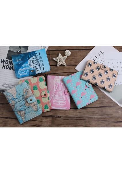 No.1 Tarzı Flamingo Harita Pasaport Kılıfı Seyahat Aksesuarları Yaratıcı Pu Deri Kimlik Banka Kartı Çantası Erkek Kadın Pasaport Iş Sahibi Tutucu 14*9.6cm (Yurt Dışından)