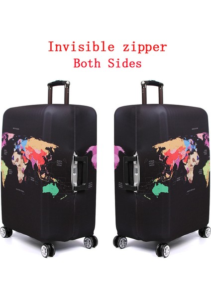 Bagaj Kapağı L5 Tarzı L Beden Dünya Haritası Baskılı Seyahat Bavulu Kılıfı - Pratik Valiz Aksesuarı - Toz Geçirmez, Kalın Koruyucu Esnek Kapak (Yurt Dışından) fırsatları