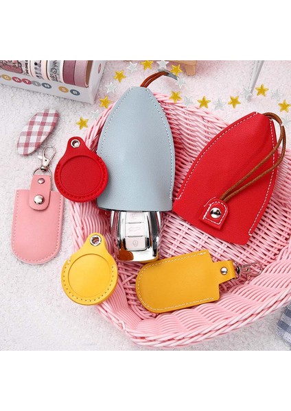 No.13 Tarzı Moda Şeker Renk Çekme Tipi Anahtar Çantası Katı Pu Deri Anahtar Cüzdanı Ev Sahipleri Araba Anahtarı Tutucu Giriş Kartı Kılıfı Anahtarlık Kılıfı (Yurt Dışından)