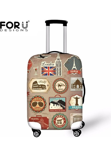 L599 Stili M Beden Forudesıgns Vintage Elastik Kalın Bagaj Kılıfı Seyahat Valizi Toz Geçirmez Koruyucu Kapak Droustom (Yurt Dışından) modelleri