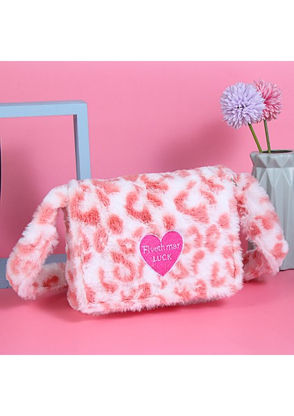 No.5 Tarzı Kadın Tote Çantaları Tüylü Kalp Desen Peluş Yumuşak Koltuk Altı Omuz Çantası Rahat Yumuşak Çapraz Çanta Kavrama El Çantası (Yurt Dışından) modelleri