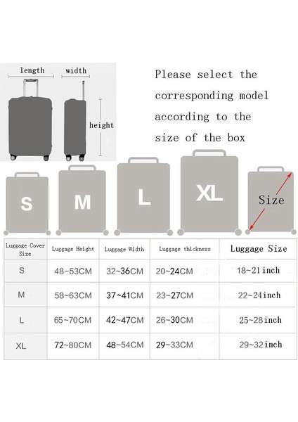 No.36 Tarzı Xl Beden Trıpnuo Esnek Kumaş Çizimli Valiz Koruyucu Kılıf, Uygun Inç, Seyahat Aksesuarları Için Bavul Kapağı (Yurt Dışından) fiyatları