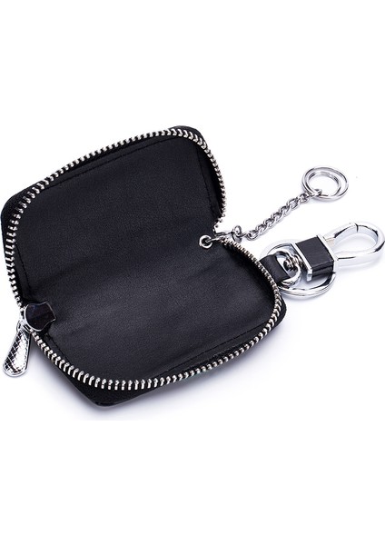 Siyah 924 Tarzı Cıcıcuff Moda Deri Araba Anahtar Çantası Unisex Timsah Baskılı Fermuarlı Anahtar Kapıcısı Inek Yarık Deri Anahtar Organizatörü Kılıf Cüzdan (Yurt Dışından)