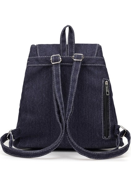 Mavi Stil Yeni Kot Kanvas Kadın Sırt Çantası Fermuarlı Okul Çantaları Genç Kızlar Küçük Sırt Çantası Bayan Sırt Çantası Mochilas Feminin (Yurt Dışından) fırsatları