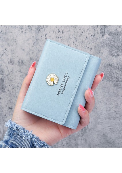 Kırmızı Stil 2021 Yeni Kadın Cüzdanı Kısa Papatya Küçük Üç Katlı El Yapımı Cüzdan Çoklu Kart Kartlık Bozuk Para Cüzdanı Lüks Tasarımcı Cüzdan (Yurt Dışından) fiyatları