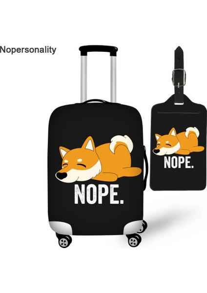 Z3883Z24 Stili Xl Beden Siyah Corgi Köpek Baskılı Seyahat Valizi Kılıfı Etiketli Lastikli Bavul Kılıfı Zipper Için (Yurt Dışından) modelleri