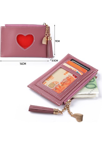 No.26 Tarzı Erkek Kadın Moda Düz Renk Kredi Kartı Kimlik Kartı Çoklu Yuva Kart Tutucu Günlük Pu Deri Mini Bozuk Para Cüzdanı Kılıf Cebi (Yurt Dışından)