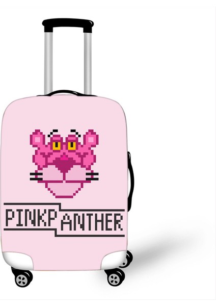 No.14 Tarzı Xl Beden Sevimli Dolgulu Bagaj Koruyucu Kılıf Pembe Oyuncu Leopar Baskılı Seyahat Aksesuarı Uygun Inç Valiz Kılıfı (Yurt Dışından)