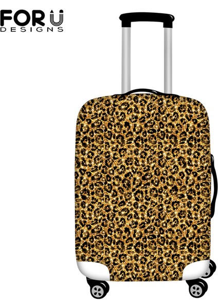 HTE982 Stili L Beden Forudesıgns Elastik Kumaş Bagaj Koruyucu Kapak Karışık Renk Leopar Desen Baskılı Seyahat Bavulu Kılıfı Toz Kapağı (Yurt Dışından)