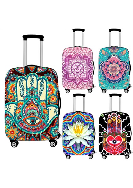 PXTMADALA14 Stili S Beden Mandala Datura Çiçeği Valiz Kılıfı Seyahat Aksesuarları Seyahat Çantası Bagaj Koruyucu Örtü Toz Geçirmez Valiz Kılıfı (Yurt Dışından) fırsatları
