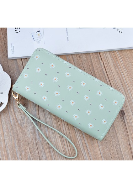 Mavi Stil Büyük Kapasiteli Kadın Cüzdan Yeni Moda El Cüzdanı Uzun Fermuarlı Cüzdan Yumuşak Cüzdan Küçük Çiçek Değişim Cep Telefonu Çantası (Yurt Dışından) modelleri