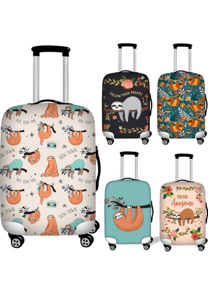 L4652F26 Stili M Beden Sevimli Tembel Hayvan Baskılı Seyahat Valizi Kılıfı 18''-32'' Bagaj Kılıfı Su Geçirmez Koruyucu Toz Kılıfı Çanta Kapakları (Yurt Dışından) indirimleri