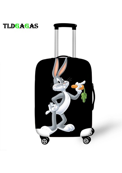 H Tarzı S Beden Elastik Valiz Koruyucu Kılıf Çanta Korumalı Kapak Seyahat Aksesuarları Bugs Bunny Desenli (Yurt Dışından) indirimleri