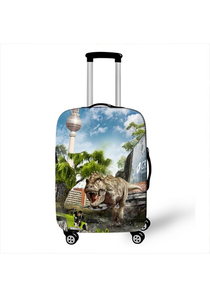 PXTKONGLONG03 Stili S Beden Kötu Dinozor Baskılı Valiz Kilifi Esnek Bavul Koruyucu Kapakları Yolculuk Cantası Anti-Toz Seyahat Bavul Kilifi (Yurt Dışından) fırsatları