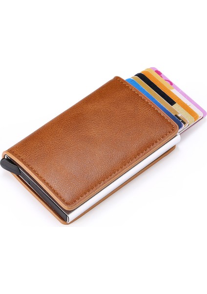 Kahve Tarzı Karbon Fiber Kartlık Cüzdan Erkekler Rfid Siyah Sihirli Üç Katlı Deri Ince Mini Cüzdan Küçük Para Çantası Erkek Cüzdanlar (Yurt Dışından) modelleri